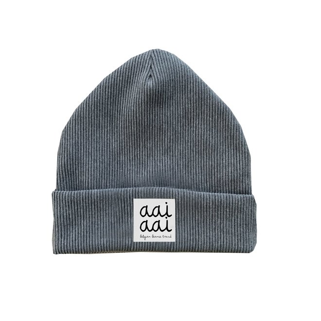 Aai Aai Rib beanie Smoke Grey