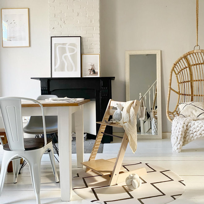 Eeveve Ronde vloermatten Beni Ecru