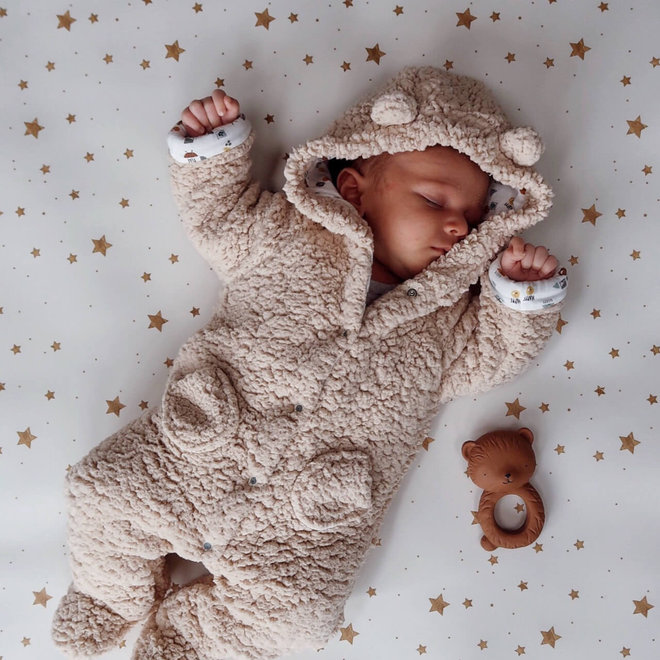 Eeveve Ronde vloermat Sterren amandel