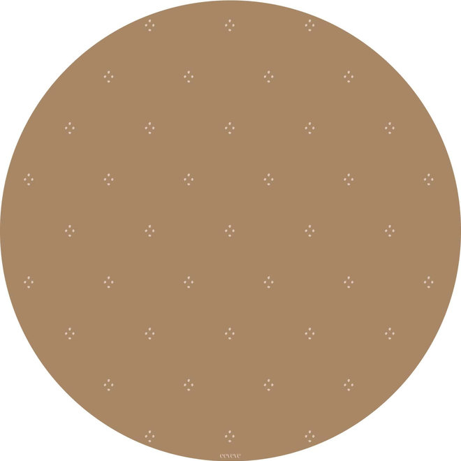 Eeveve Ronde vloermat Gestippeld  Herfstgoud