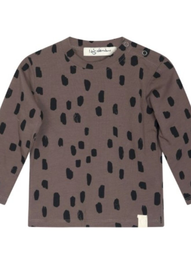 I Dig Denim - Allan LS t-shirt - brown print