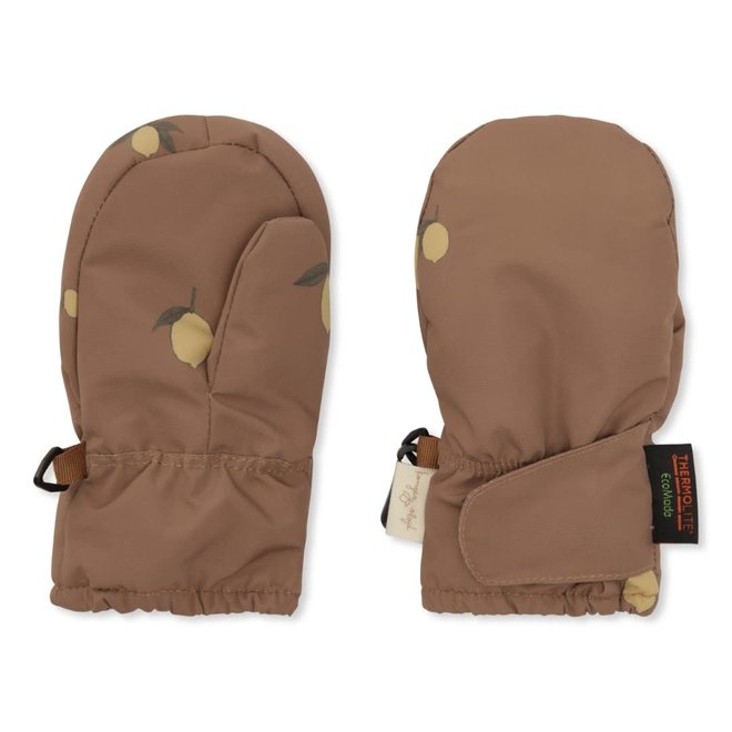 Konges Slojd - Nohr snow mittens - Lemon brown