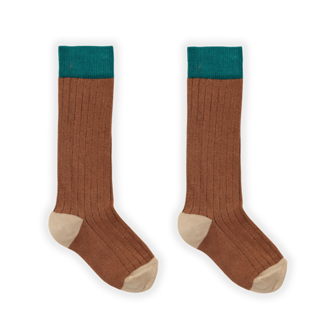 Sproet & Sprout - Socks rib Colorblock Auburn