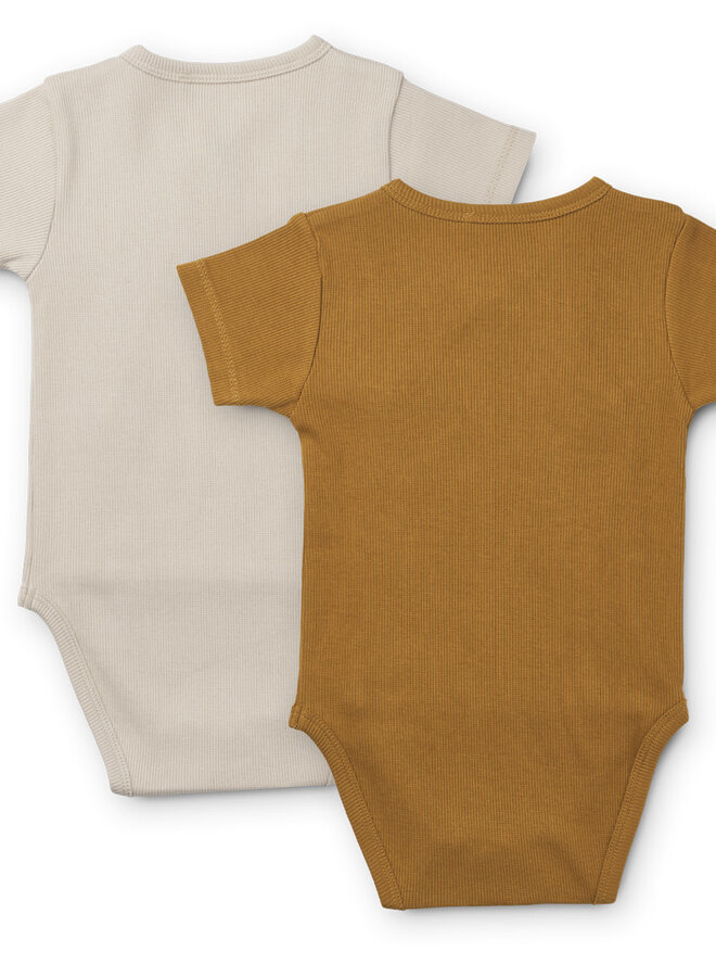 Liewood - Hali body stocking (2 pack) - Golden caramel/sandy mi