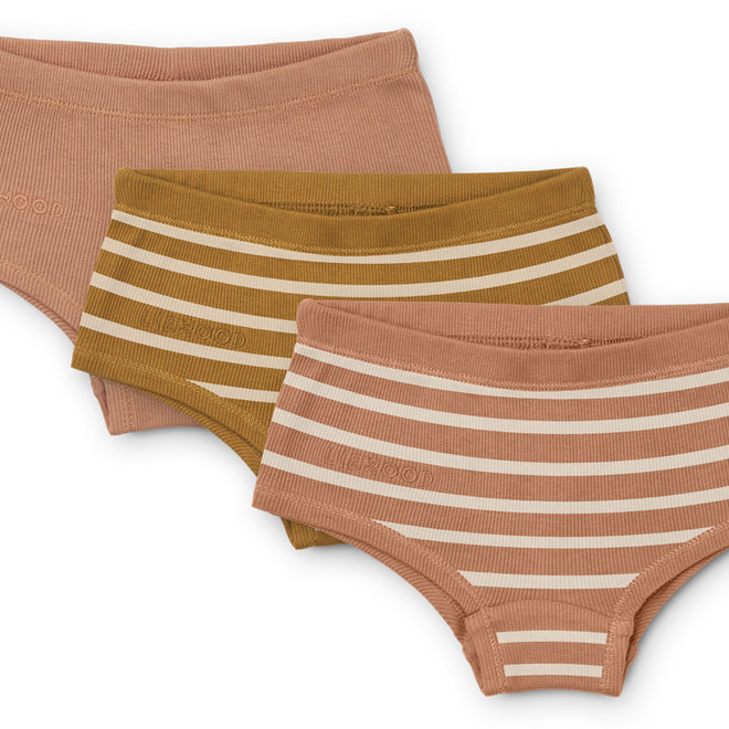 Liewood - Nicky hipsters 3-pack - Tuscany rose multi mix Stripe