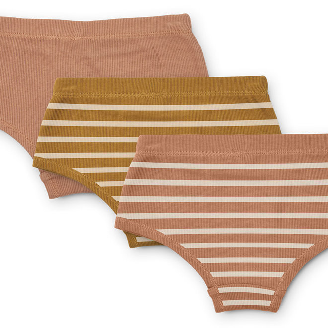 Liewood - Nicky hipsters 3-pack - Tuscany rose multi mix Stripe