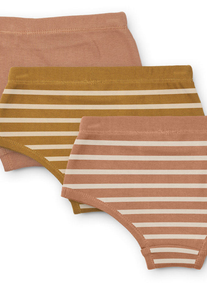 Liewood - Nicky hipsters 3-pack - Tuscany rose multi mix Stripe
