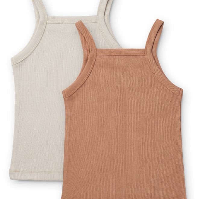 Liewood - Naomi singlet 2-pack - Tuscany rose/ sandy mix