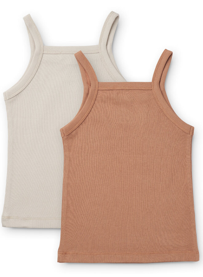 Liewood - Naomi singlet 2-pack - Tuscany rose/ sandy mix