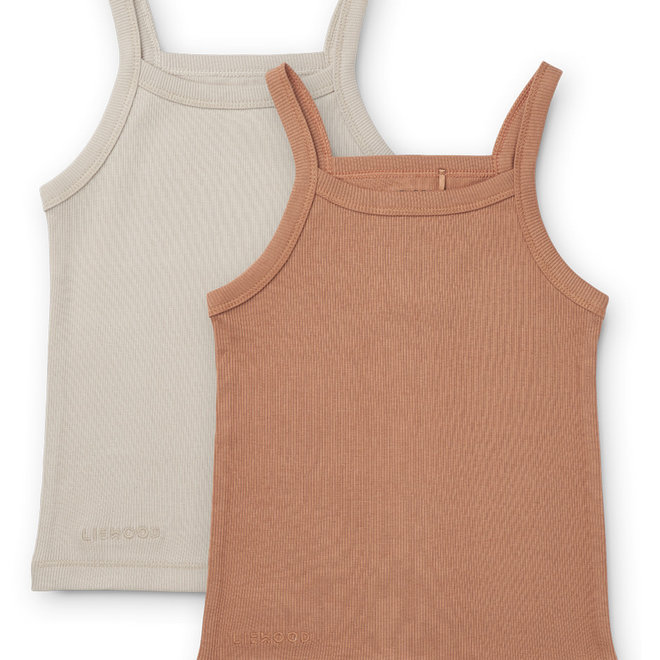 Liewood - Naomi singlet 2-pack - Tuscany rose/ sandy mix