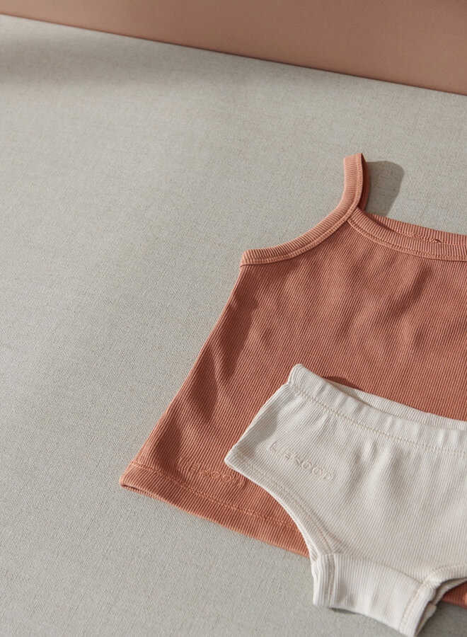 Liewood - Naomi singlet 2-pack - Tuscany rose/ sandy mix