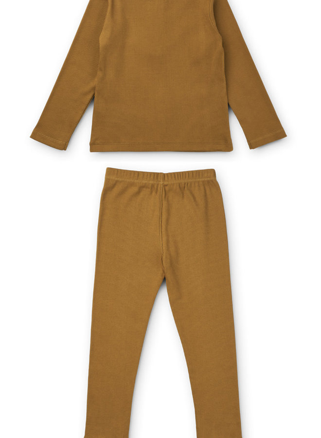 Liewood - Wilhelm pyamas set -  Golden caramel
