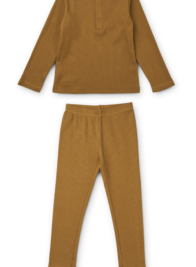 Liewood - Wilhelm pyamas set - Golden caramel