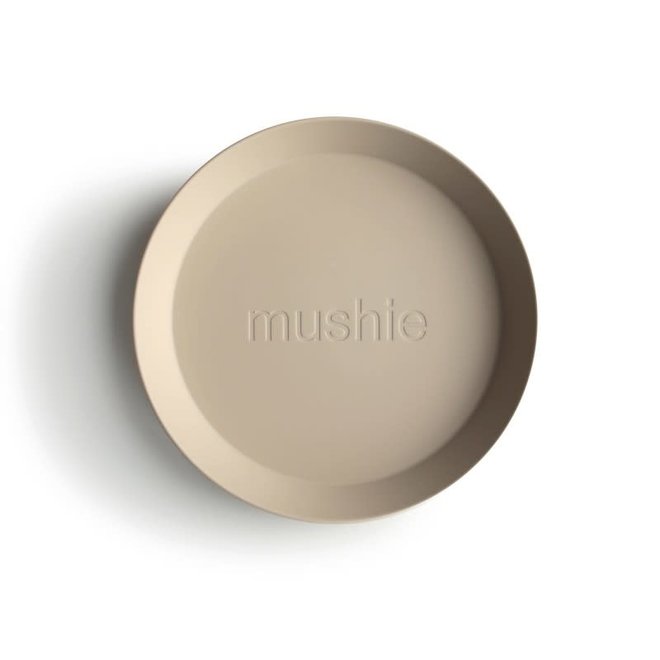 Mushie - Plates round - Vanilla (2p)