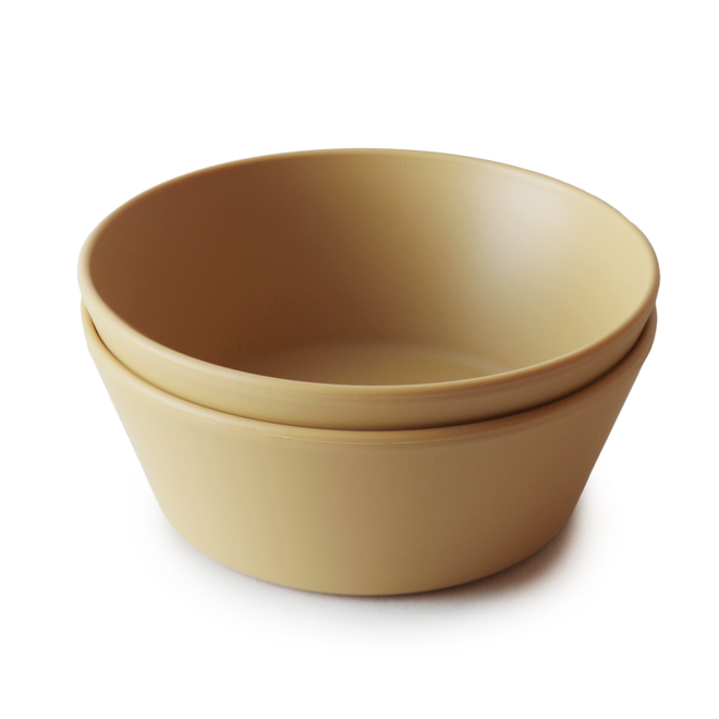 Mushie - Bowl round - Mosterd (2p)