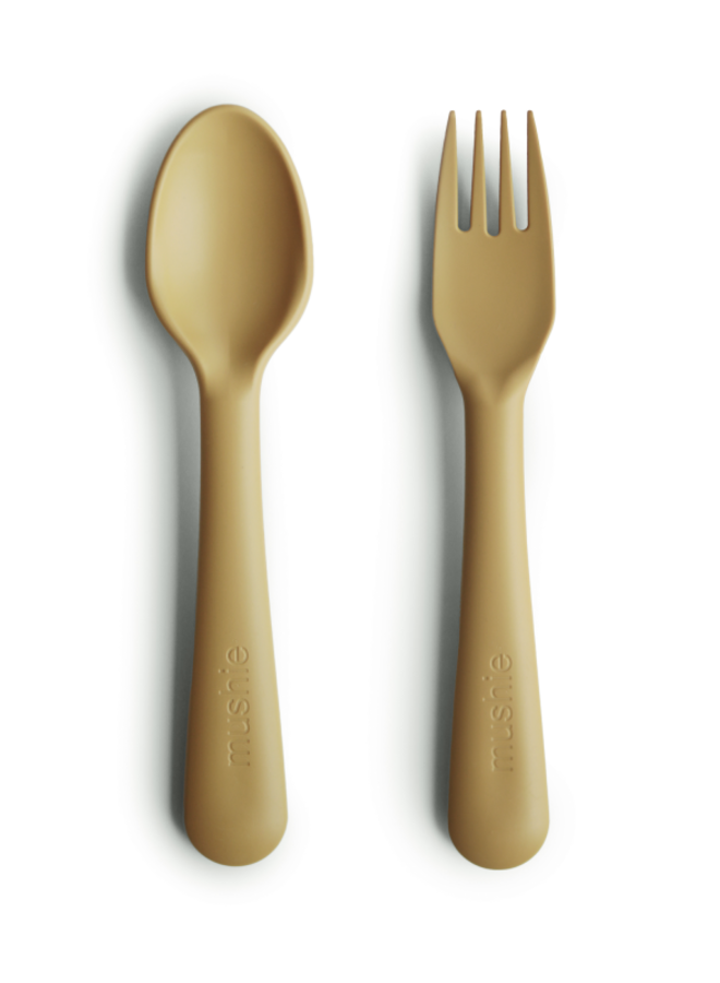 Mushie - Fork and spoon - Mosterd