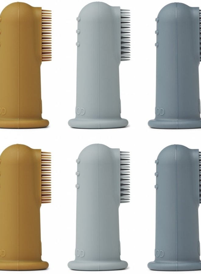 Liewood - Simon finger Toothbrush (6 pack) - Blue
