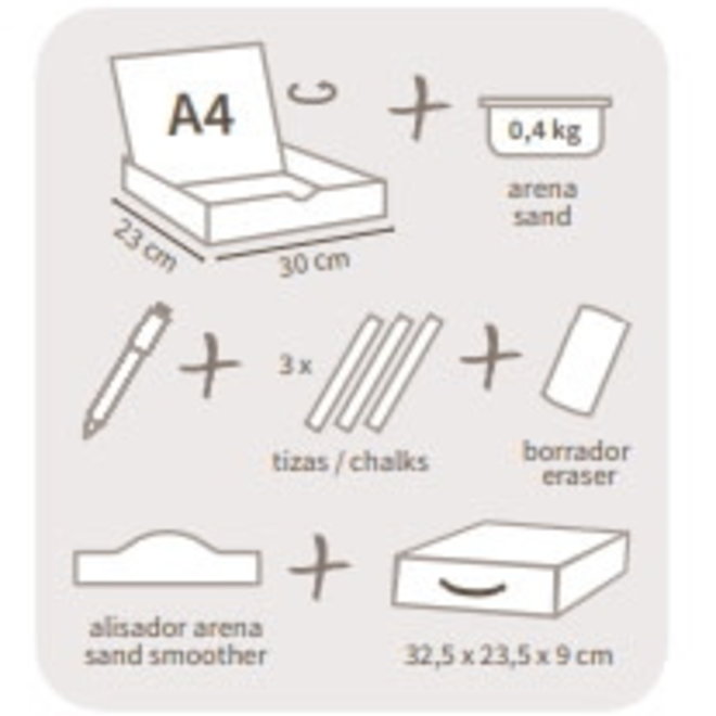 Akros - Zandtafel Montessori (incl. magneet en krijtbord)
