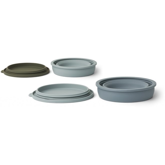 Liewood - Dale foldable bowl set - Blue mix