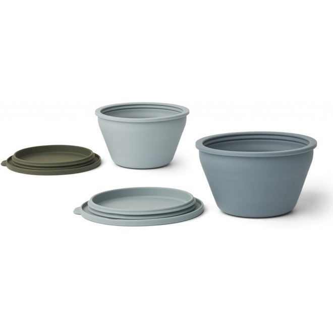 Liewood - Dale foldable bowl set - Blue mix