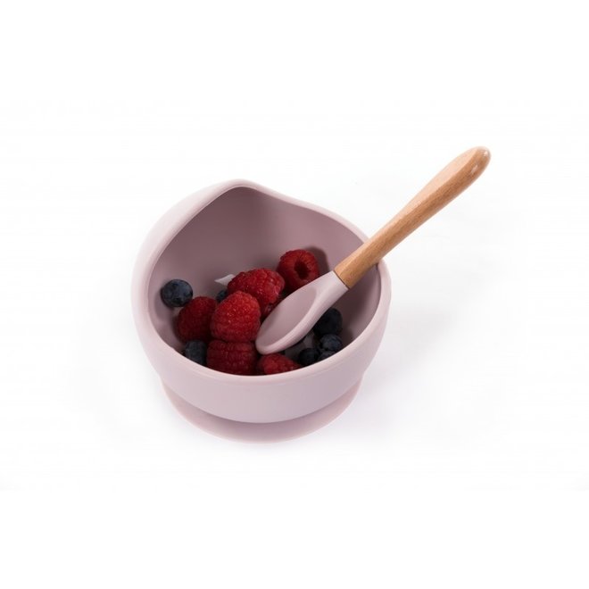 Copy of B-Suction Bowl Silicone & Spoon Grey