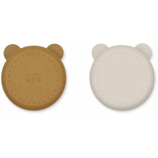 Liewood - Connie Bowl 2pack Golden Caramel/Sandy