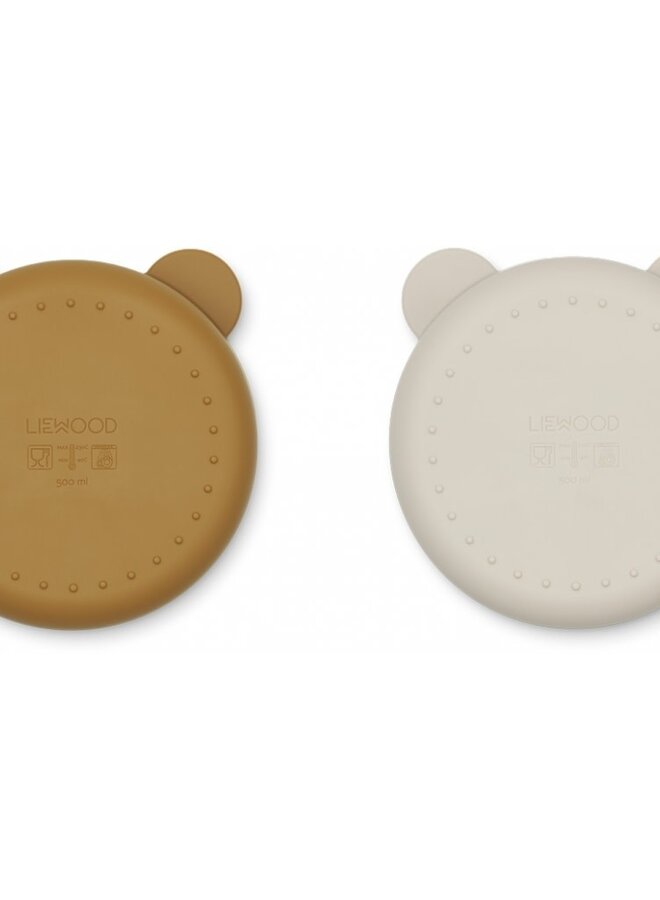 Liewood - Connie Bowl 2pack Golden Caramel/Sandy