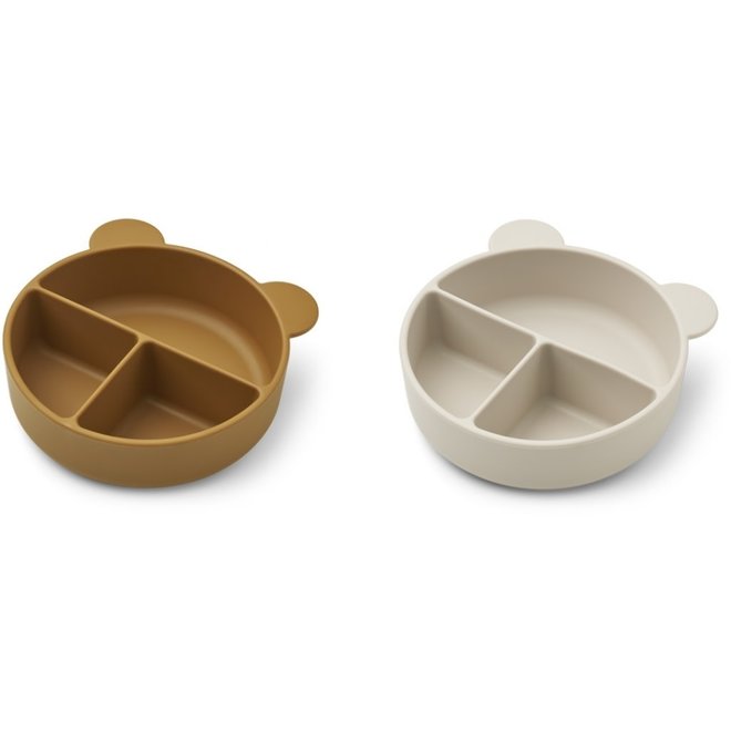 Liewood - Connie Bowl 2pack Golden Caramel/Sandy