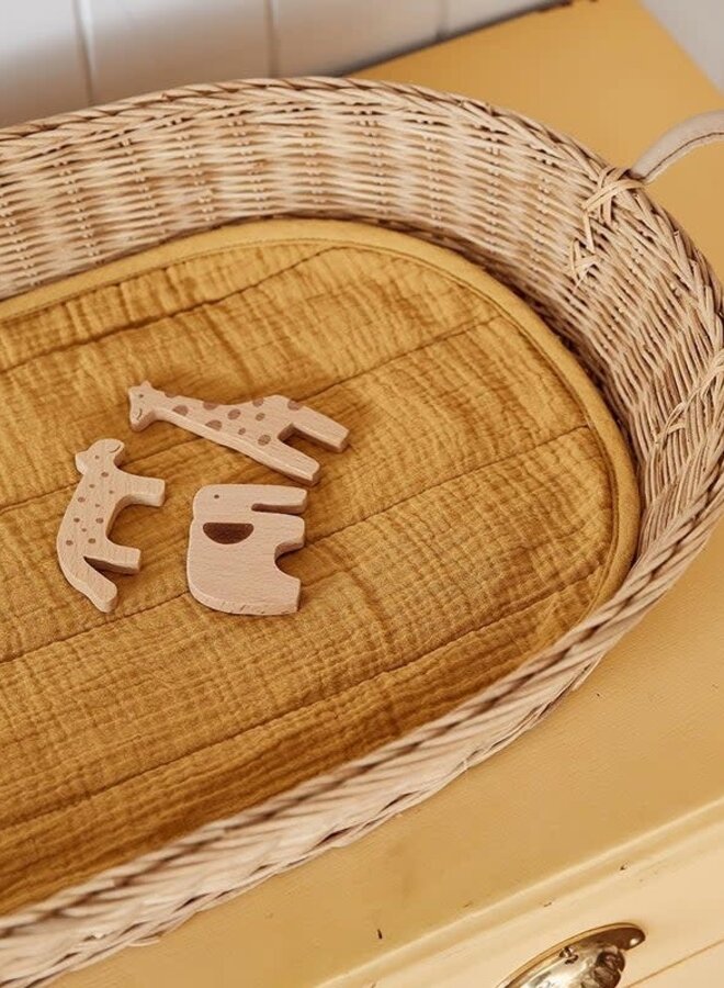 Olli & Ella - Luxe organic insert Mustard - REVA basket