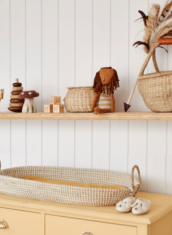 Olli & Ella - Luxe organic insert Mustard - REVA basket