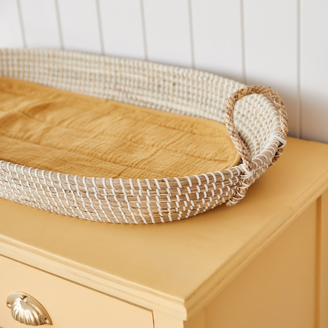 Olli & Ella - Luxe organic insert Mustard - REVA basket