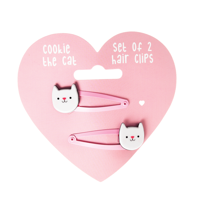 Cat hairclips (set of 2)