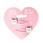 Cat hairclips (set of 2)