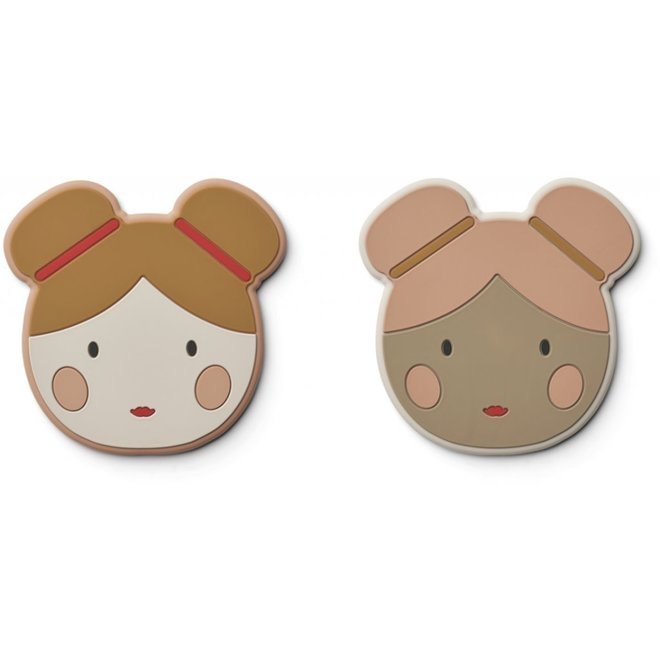 Liewood - Gia teether 2-pack Doll sandy