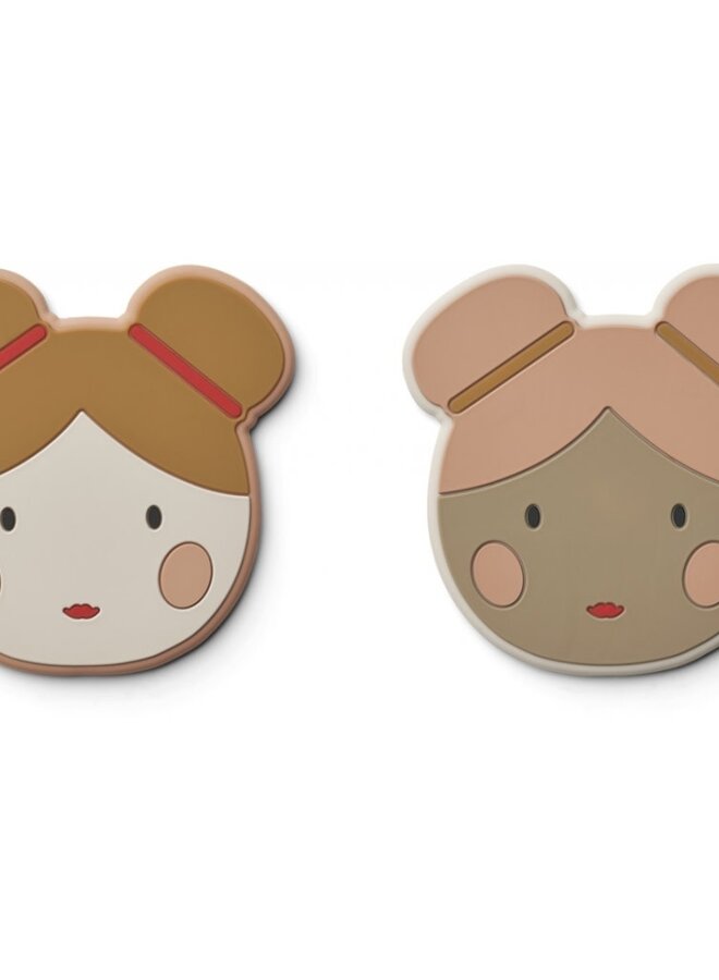 Liewood - Gia teether 2-pack Doll sandy