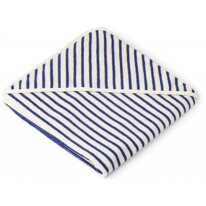 Liewood - Louie hooded towel - Surf blue