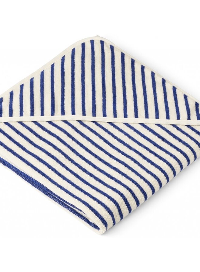 Liewood - Louie hooded towel - Surf blue