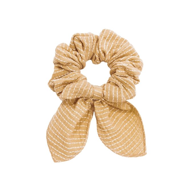 Mrs Ertha - Scrunchie Stripe Honey bow