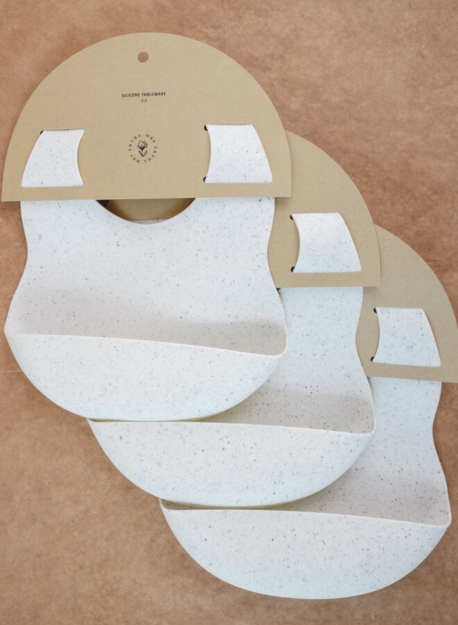 Mrs Ertha - Silicone bib coconut speckle