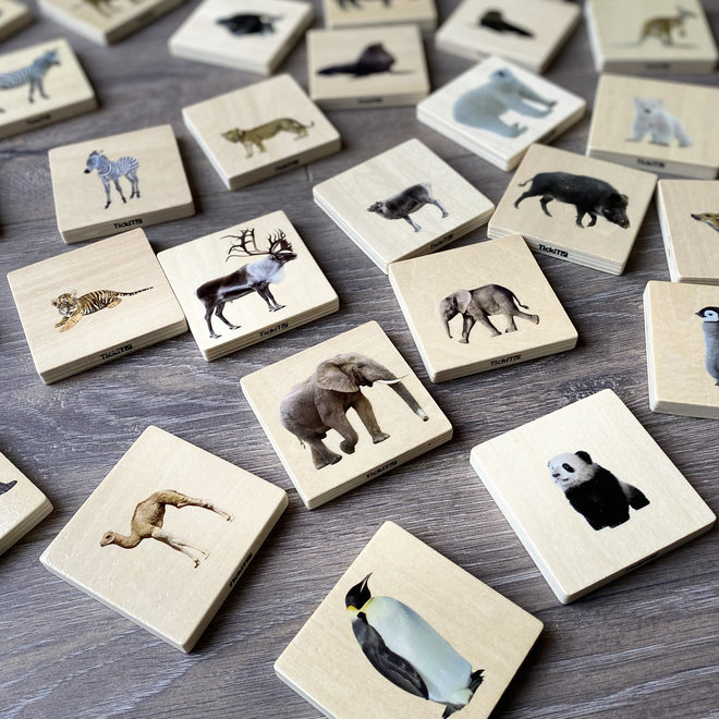 Tickit - Wild animal family match set