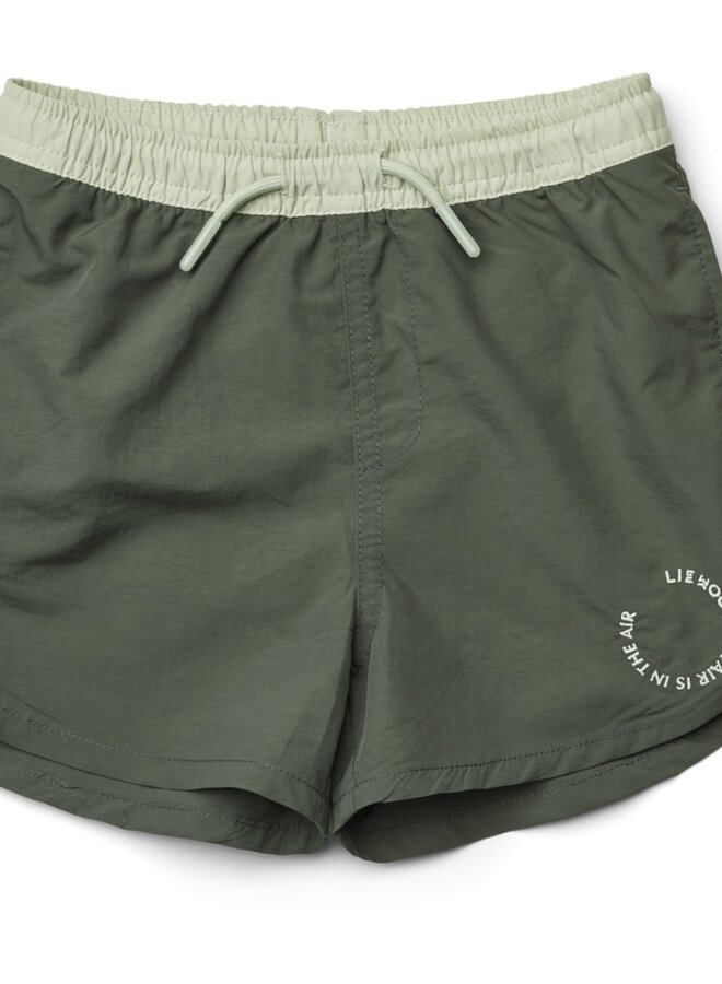 Liewood - Aiden board shorts - Hunter green/dusty mint mix