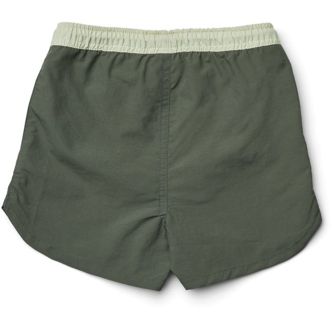 Liewood - Aiden board shorts - Hunter green/dusty mint mix