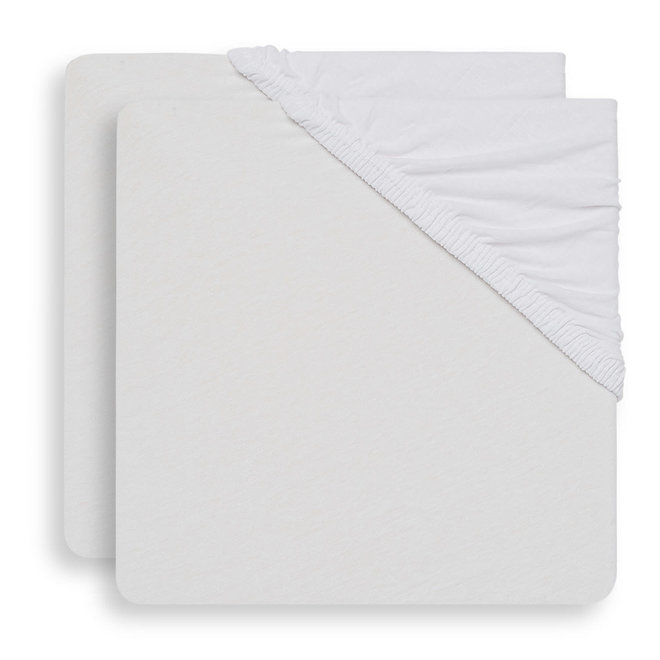 Jollein - Hoeslaken jersey 40 - 50 x 80 - 90cm white