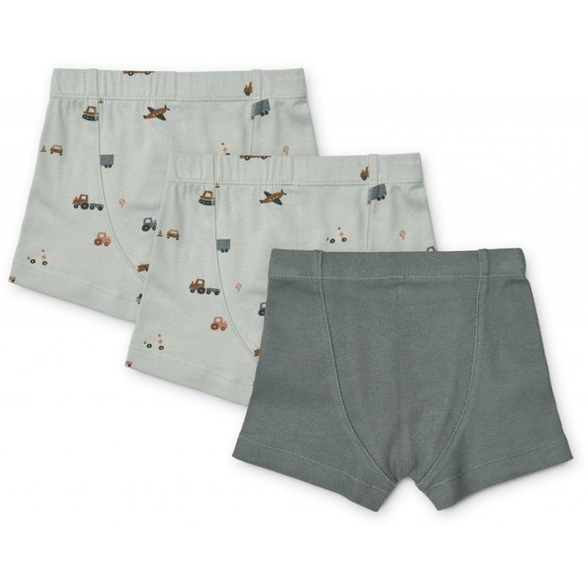 Liewood - Felix printed boxers 3-pack - Vehicles