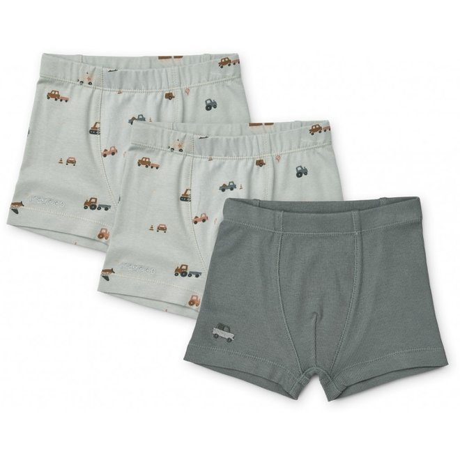 Liewood - Felix printed boxers 3-pack - Vehicles