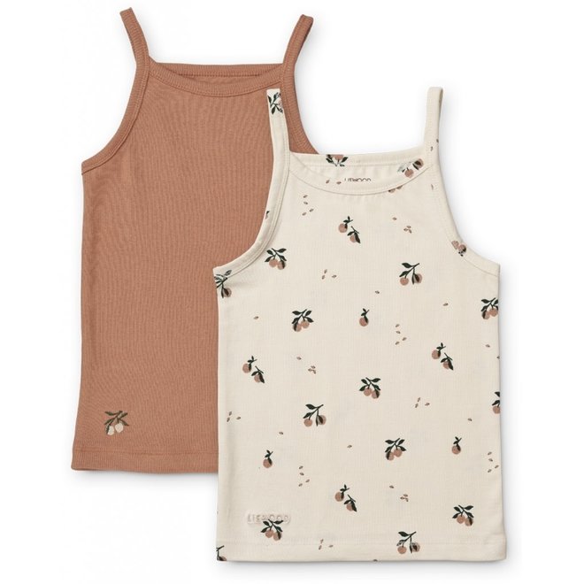 Liewood - Naomi singlet 2-pack - Peach/sea shell mix