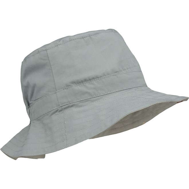 Liewood - Sander reversible sun hat - Vehicles/dove blue mix