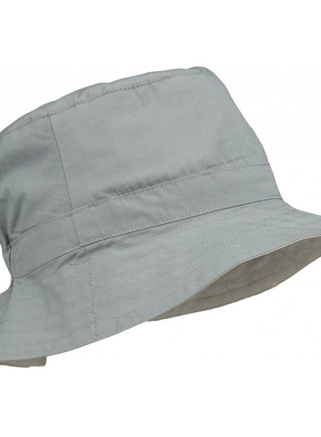 Liewood - Sander reversible sun hat - Vehicles/dove blue mix