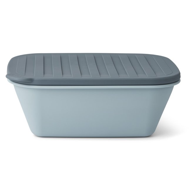 Liewood - Franklin foldable lunch box - Sea blue/whale blue mix