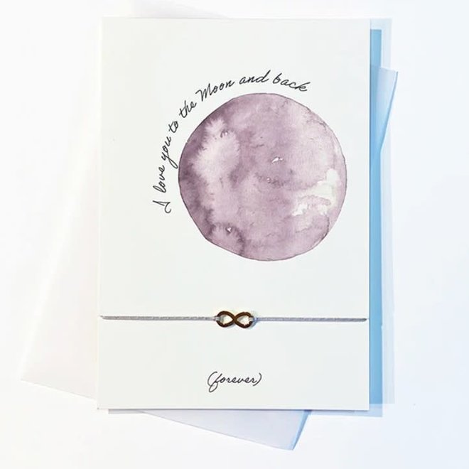 by Vivi - Armbandje en wenskaart 'Moon'